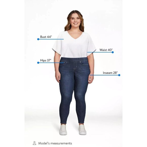 Signature by Levi Strauss Women's Shaping Pull-On Super Skinny Jeans - Size 14 W - Picture 1 of 15